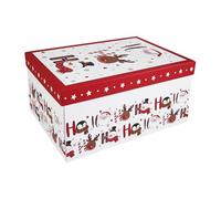 Eurowrap Christmas HoHoHo Gift Box Rectangle Shape Flat Pack Gift Set Keepsake Xmas Christmas Eve Delivery Presents