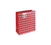 Eurowrap Christmas Red Hohoho Xmas Gift Bag with Present Gift Tag, Medium Size