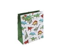 Eurowrap Dinsoaur Gift Bag With Gift Tag - Gift Bag for Boys, Girls, Birthdays, Kids, Children - Dinosaur Themed Boys Happy Birthday Gift Wrap Occasion Present - Medium Size