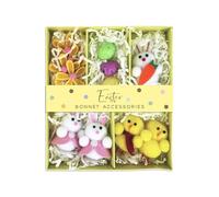 Eurowrap Easter Bonnet Decorating Accessory Set For Kids Easter Decorations Rabbit Bunny Chicks Easter Egg Make Your Own Easter Bonnet Craft Set