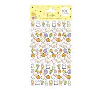 Eurowrap Easter Foam Stickers Pack of 100 - Cute Bunny, Chick & Egg Designs for Kids’ Crafts, Scrapbooking & Decorations