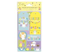 Eurowrap Easter Gift Tags & Sticker Pack - 4 Colourful Gift Tags & 51 Stickers - Cute Bunny, Lamb & Easter Egg Designs for Gifts & Crafts