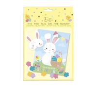 Eurowrap Easter Pin The Tail on The Bunny Party Game for Kids - Fun Easter Activity Game with Poster Mask and Bunny Tails - Ideal for Easter Parties Classroom Games and Family Fun