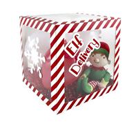 Eurowrap Elf Arrival Christmas Balloon Box Xmas Decoration Christmas Eve Includes 4 Balloons and 6 Adhesive Christmas Stickers