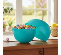 Eurowrap Extra Large Blue Jumbo Plastic Refillable Easter Egg 35.6cm - Giant Fillable Easter Egg for Hunts, Gifts, Toys & Treats