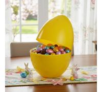 Eurowrap Extra Large Yellow Jumbo Plastic Refillable Easter Egg 35.6cm - Giant Fillable Easter Egg for Hunts, Gifts, Toys & Treats