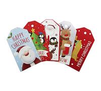 Eurowrap Gift Tags Christmas Xmas Pack of 40, 5 Assorted Designs, Cute Designs