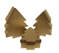 Eurowrap Gold Glitter Christmas Tree Gift Boxes Set Of 3 Nestable Gift Boxes