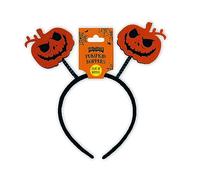 Eurowrap Halloween Light Up Head Boppers Headband Hat Scary Ghost Bat Pumpkin Accessories (Pumpkin)