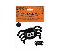 Eurowrap Halloween Spider Balloon Foil Helium or Air Filled Decoration With Inflating Straw and Ribbon