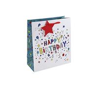 Eurowrap Happy Birthday Doodle Gift Bag With Gift Tag Occassions Kids Medium Size