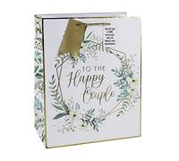 EUROWRAP HAPPY COUPLE WREATH MEDIUM GIFT BAG FSC
