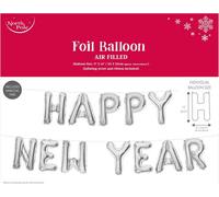 Eurowrap Happy New Year Letter Silver Foil Balloon