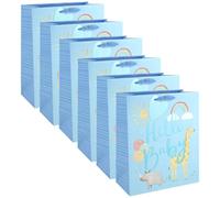 Eurowrap Hello Baby Boy Blue Large Gift Bags Pack of 6 with Gift Tags