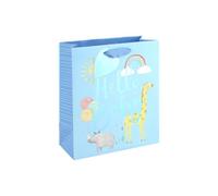 Eurowrap Hello Baby Boy Blue Medium Gift Bag with Ribbon Handle & Gift Tag