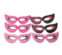 Eurowrap Hen Night Eye Mask (Pack Of 6) Bright Pink/black (One Size)