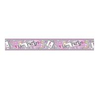 Eurowrap Holographic Hen Night Banner Grey/pink (One Size)