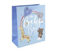 Eurowrap It's A Boy Gift Bag With Gift Tag - Gift Bag for New Baby, Baby Shower, Newborn - Eco Friendly Bag 100% Recyclable - Baby Boy Gift Wrap Occasion Present - Large Size