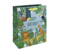 Eurowrap Jungle Happy Birthday Kids Gift Bag With Gift Tag Animal Large