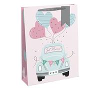 Eurowrap Just Married Wedding Gift Bag (Large Bag Pink)