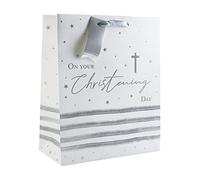 EUROWRAP KRAFT CHRISTENING MEDIUM GIFT BAG FSC