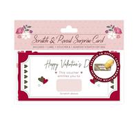 Eurowrap Make Your Own Scratch Card, Scratch and Reveal Surprise Card For Valentines Day Personalise Gift Love