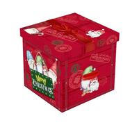 Eurowrap Merry Christmas Gonk Gift Box Square Shape Gift Set Keepsake Xmas Christmas Eve Delivery Presents