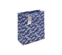 Eurowrap Modern Chevron Stylish Gift Bag With Gift Tag - Gift Bag for Him, Father's Day, Dad, Happy Birthday - Mens Gift Wrap Occasion Present Birthday - Medium Size