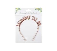 Eurowrap Mummy To Be Head Band Rose Gold Baby Shower Newborn Gift Mum to Be