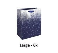 Clairefontaine Excellia 30861-2Cpack Set of 6 Large Gift Bags 26.5 x 14 x 33 cm 210 g Beach Huts Summer Bag Blue and Red Ideal for: Board Games, Puzzles