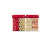Eurowrap North Pole Christmas Xmas Money Cash Gift Wallets & Envelopes, Kraft Designs - Pack of 4 (X31834MWC)