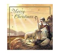 Eurowrap Pack of 12 Assorted Christmas Cards Xmas Traditional Religious, 2 Designs Seasonal Blessings and Merry Christmas Eco Friendly Packaging 100% Recyclable