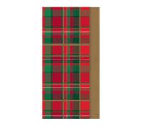 Eurowrap Pack Of 8 Christmas Tartan Tissue Gift Papers