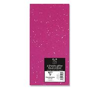 Eurowrap Pink Glitter Tissue Paper - 6 Sheets