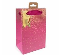 Eurowrap Pink & Gold Star Perfume Gift Bag with Tag