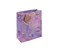 Eurowrap Pink Marble Gift Bag With Gift Tag - Gift Bag for Her, Mother's Day, Valentines, Birthdays - Happy Birthday Gift Wrap Occasion Present - Medium Size