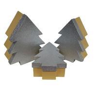 Eurowrap Silver Glitter Christmas Tree Gift Boxes Set Of 3 Nestable Gift Boxes