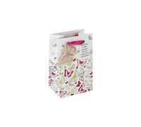 Eurowrap Textured Paper Butterfly Gift Bag With Gift Tag Eco Friendly 100% Recyclable Mothers Day Easter Summer Womens Birthday Gift Wrap Occasion Present Small