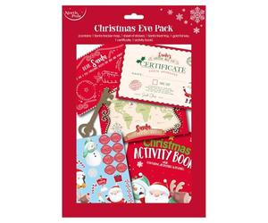 Eurowrap Ultimate Christmas Eve Activity Pack - 6 Piece Set - Perfect for Children - Christmas Stocking Filler - Christmas Activity Book, Stickers, Santa Certificate, Tracker Map, Treat Tray, Key