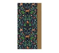 Eurowrap Woodland 8 Sheet Tissue Paper - 4 Sheets Gold Metallic & 4 Sheets Woodland Print - 50 x 70 cm FSC Mix - Christmas Wrapping & Craft