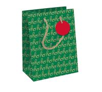 Eurowrap X-34656-3C - Christmas Spirit, Kraft Medium Bag, 21.5 x 10.5 x 25.5 cm - Pack of 6