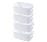 EURXLQ 4 Storage Boxes (30x20x12 cm, White)