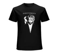 Eurythmics Revenge Tour Concert Men Black Cotton T-Shirt Print Tee Shirts 3XL