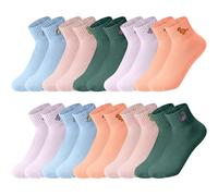 Eurzom 10 Pairs Socks Womens Crew Elastic Ankle Length Cotton Socks Aesthetic Cute Lightweight Low Cut Gifts for Women, Dinosaur, One Size