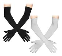 Eurzom 2 Pairs Women UV Sun Protection Gloves UPF 50 Plus Long Sun Gloves Summer Outdoor Sports Driving Gifts for Women
