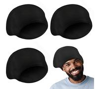 Eurzom 4 Pieces Unisex Stocking Dreadlock Caps Dreadlock Accessories Short Hair Dreads Head Wrap Sleep Bonnet for Men Women Black, Black, S-L