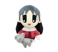 Eurzxc Daioh Plush Character Doll, Grey Hair, Red Outfit with White Collar, Soft Fabric, 22cm Height, Anime Collectible