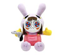 Eurzxc Maid Jax Plush Doll, 34 cm, White Bunny with Pink Overalls