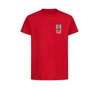 Eusebio World Cup Sticker Kids T-Shirt - Red / 7-8 years