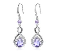 Eusense Drop Earrings for Women Infinity Earrings Birthstone Teardrop Earring with Alexandrite Jewelry Gifts for Mothers, Wives, and Lovers